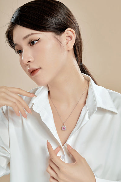 PURE 925 SILVER (PINK)Miranda Necklace