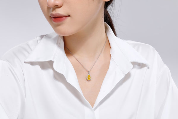PURE 925 SILVER (YELLOW)Rebecca Necklace