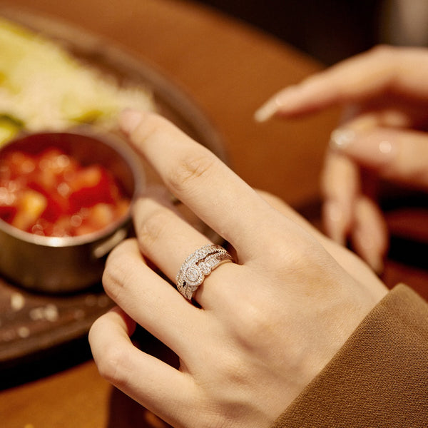 PURE 925 SILVER Kaitlyn Ring Set