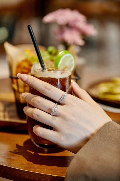 PURE 925 SILVER Kaitlyn Ring Set