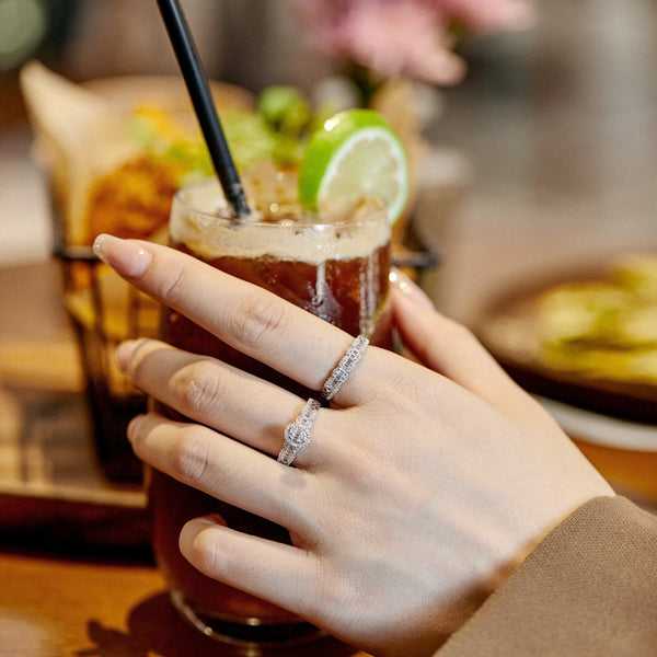 PURE 925 SILVER Kaitlyn Ring Set