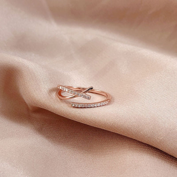 PURE 925 SILVER (Rose Gold Plated)Xyril Ring