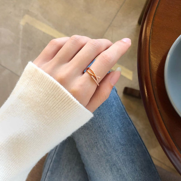 PURE 925 SILVER (Rose Gold Plated)Xyril Ring