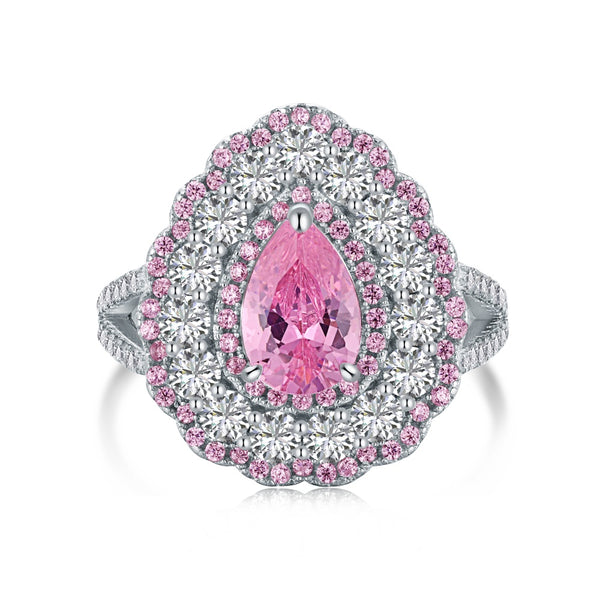 PURE 925 SILVER PINK Berenice Ring
