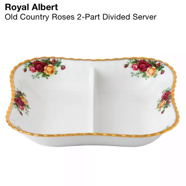 Royal Albert  Old Country Roses 2-Part Divided Server
