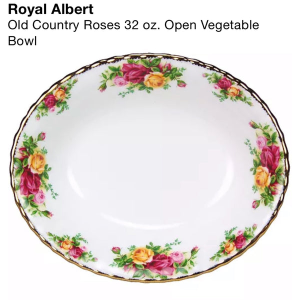 Royal Albert  Old Country Roses 32 oz. Open Vegetable Bowl