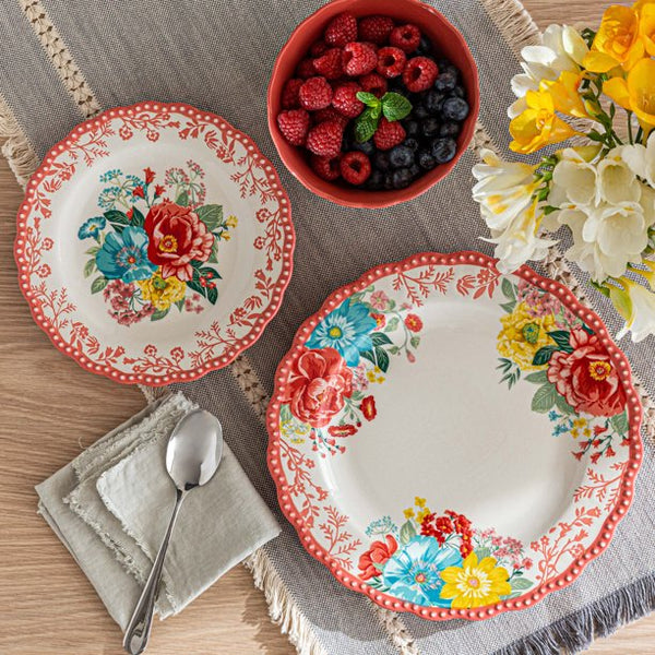 The Pioneer Woman Fancy Flourish Stoneware 12 Piece Set