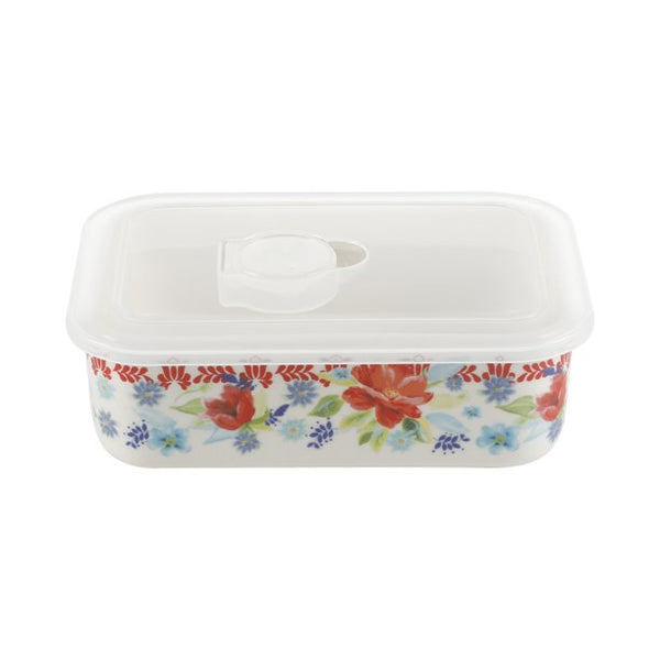 The Pioneer Woman Spring Bouquet 6-Piece Decorated Stoneware Storage Set with Lids