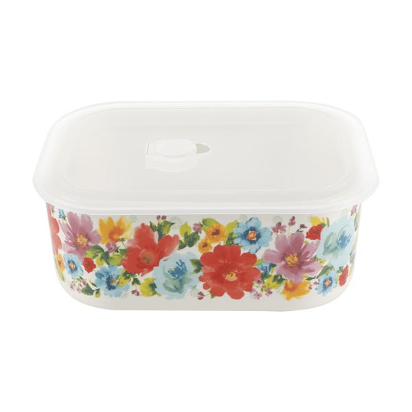 The Pioneer Woman Breezy Blossoms 6-Piece Decorated Stoneware Storage Set with Lids