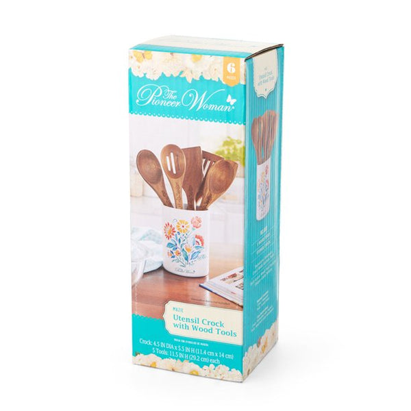 The Pioneer Woman Utensil Crock, Mazie, 6-Piece Set