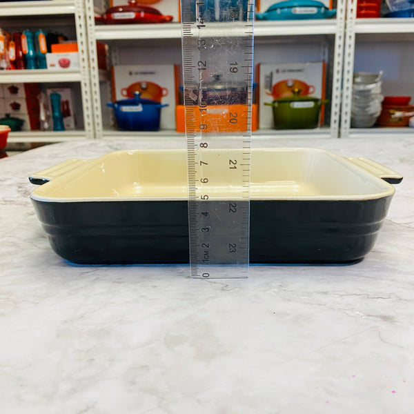 Le Creuset Stoneware Square Dish 23cm (SECOND CHOIX)- BLACK ONYX