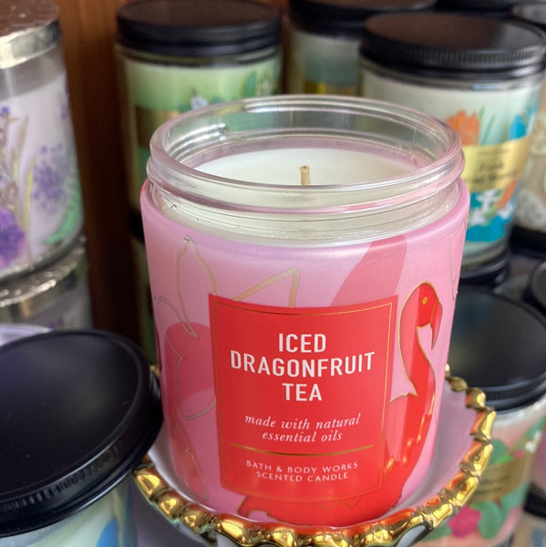 Bath & Body Works ICED DRAGONFRUIT TEA single-wick Candle 7 oz / 198 g