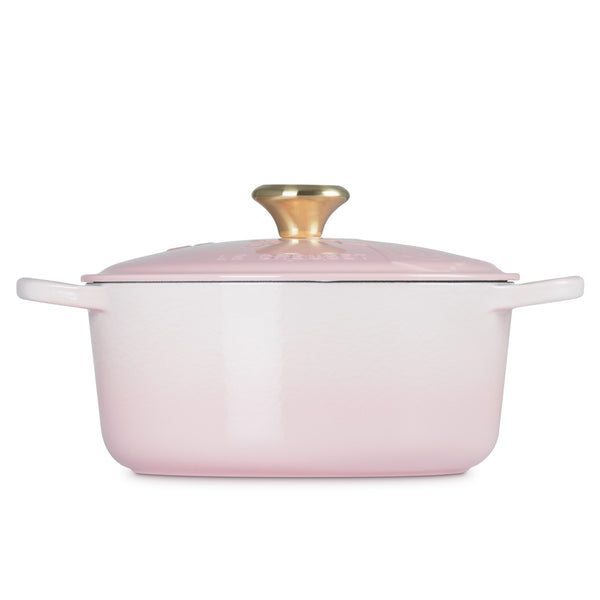 Le Creuset LIMITED EDITION Wicked Collection Glinda Embossed Signature Round Dutch Oven 4.5qt - SHELL PINK