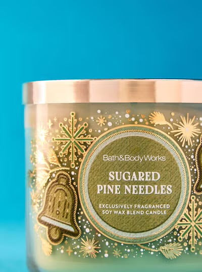 Bath & Body Works 🇺🇸 SUGARED PINE NEEDLES 3-wick Candle 14.5 oz / 411 g