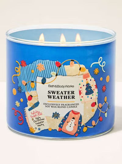 Bath & Body Works 🇺🇸 SWEATER WEATHER 3-wick Candle 14.5 oz / 411 g