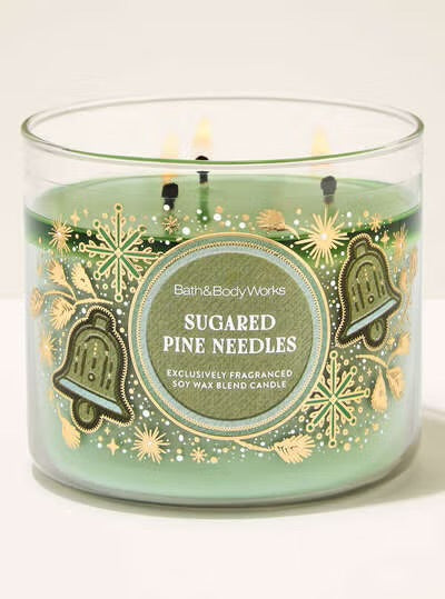 Bath & Body Works 🇺🇸 SUGARED PINE NEEDLES 3-wick Candle 14.5 oz / 411 g