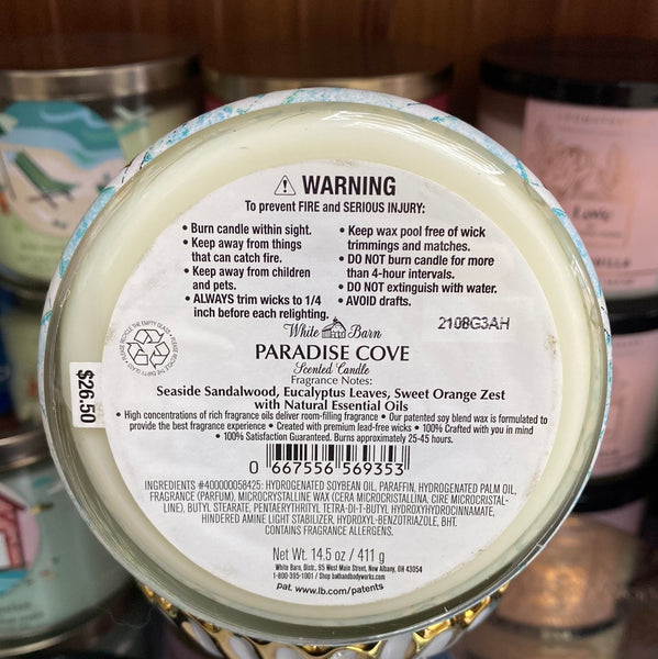 Bath & Body Works PARADISE COVE 3-wick Candle 14.5 oz / 411 g