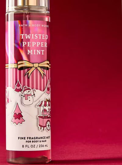 Bath & Body Works 🇺🇸 TWISTED PEPPERMINT Fine Fragrance Mist 8 fl oz /236mL