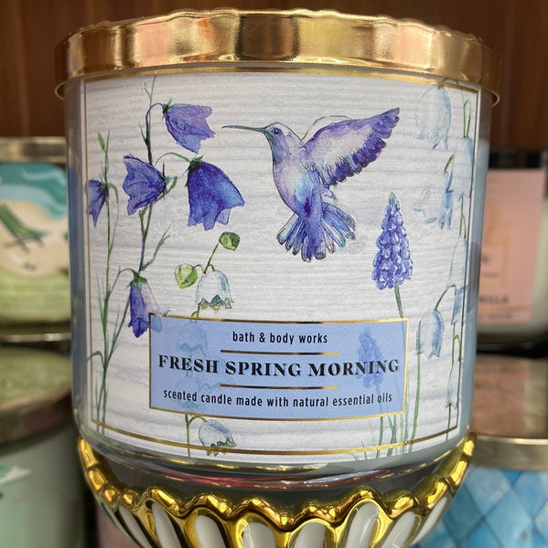 Bath & Body Works FRESH SPRING MORNING 3-wick Candle 14.5 oz / 411 g