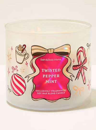 Bath & Body Works 🇺🇸 TWISTED PEPPERMINT 3-wick Candle 14.5 oz / 411 g