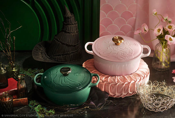 Le Creuset LIMITED EDITION Wicked Collection Glinda Embossed Signature Round Dutch Oven 4.5qt - SHELL PINK