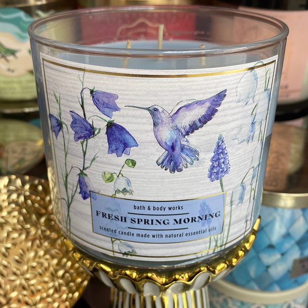 Bath & Body Works FRESH SPRING MORNING 3-wick Candle 14.5 oz / 411 g