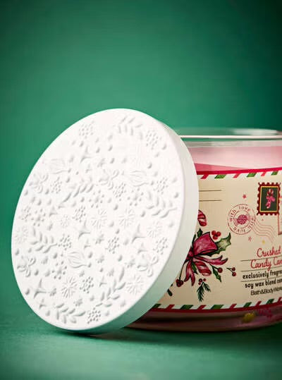 Bath & Body Works 🇺🇸 CRUSHED CANDY CANE 3-wick Candle 14.5 oz / 411 g