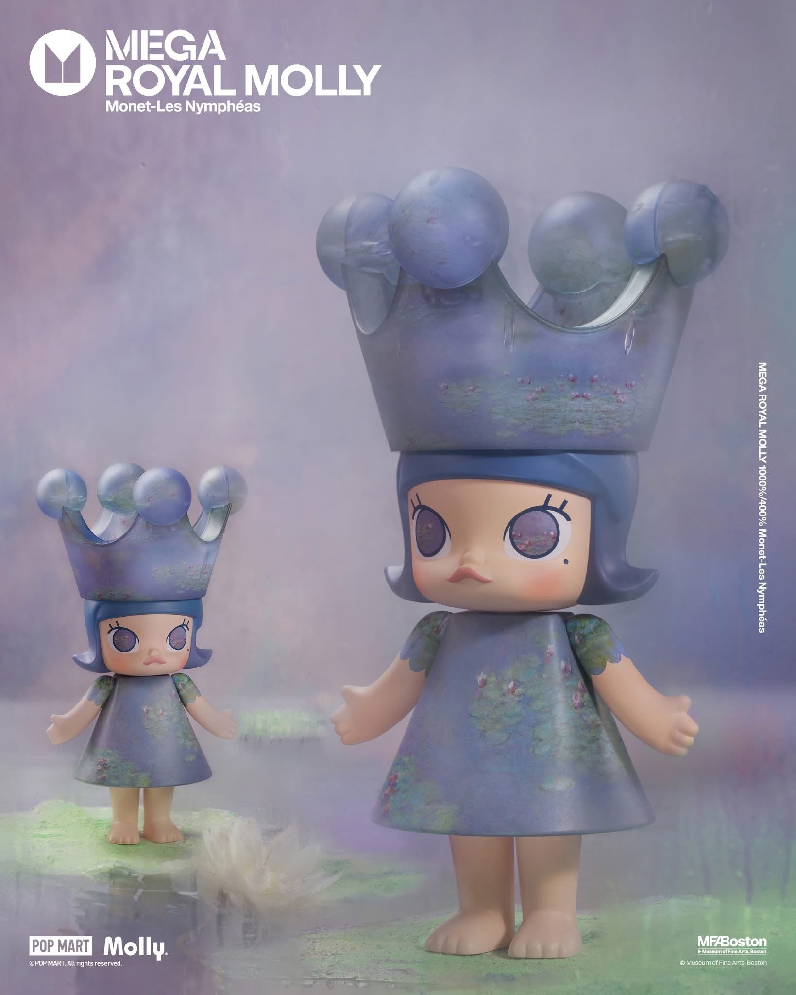 その他 MEGA  MOLLY 1000% Monet-LesNympheas MEGA ROYAL MOLLY 1000% Monet-Les Nymphéas - POP MART (United