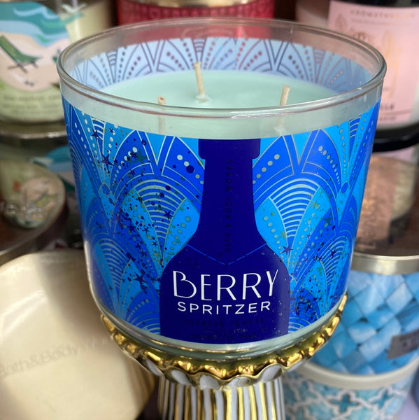 Bath & Body Works Berry Spritzer 3-wick Candle   14.5 oz / 411 g