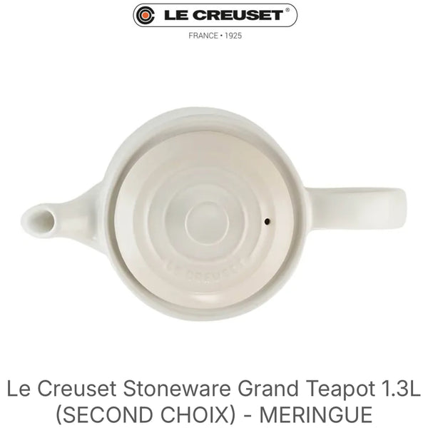 LE CREUSET Grand Teapot Stoneware 1.3L (SECOND CHOIX) - MERINGUE