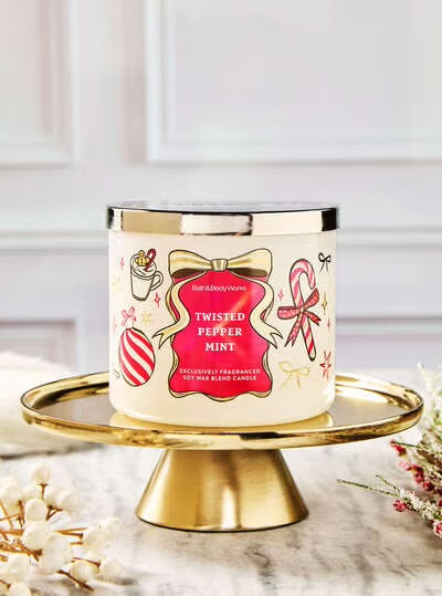 Bath & Body Works 🇺🇸 TWISTED PEPPERMINT 3-wick Candle 14.5 oz / 411 g