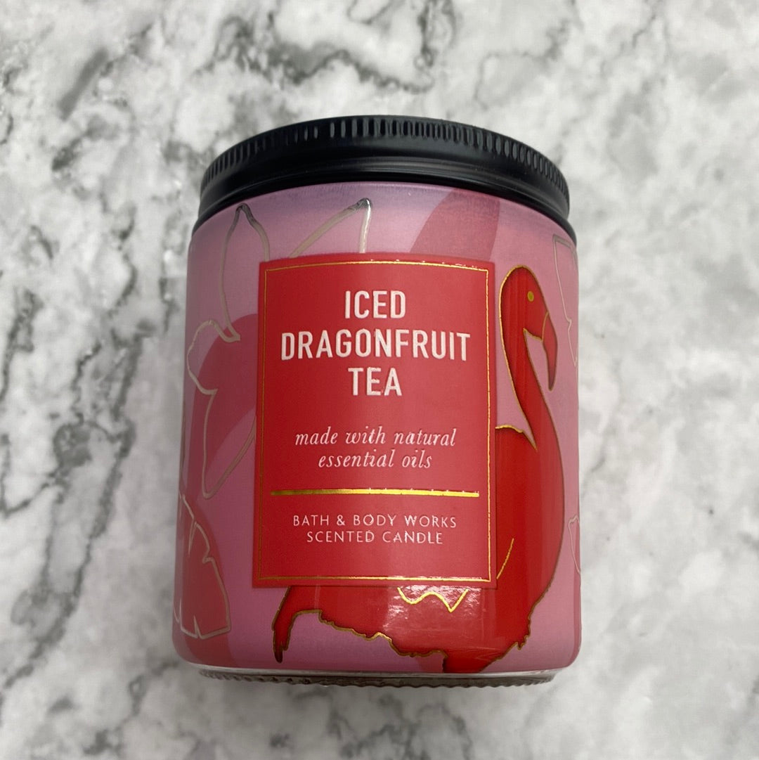 Iced dragonfruit factory tea candles