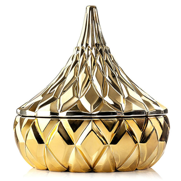 GODINGER Hershey's Kisses Electroplated Candy Dish with Gift Box, - GOLD
