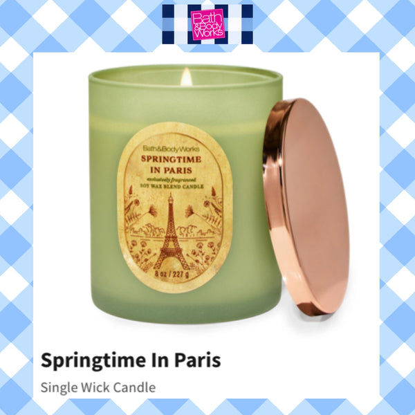 Bath & Body Works 🇺🇸 SPRINGTIME IN PARIS single-wick Candle 7 oz / 198g