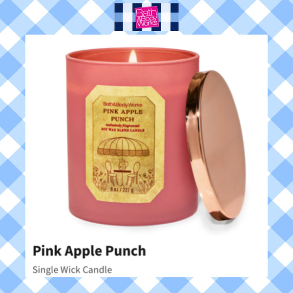 Bath & Body Works 🇺🇸 PINK APPLE PUNCH single-wick Candle 7 oz / 198g