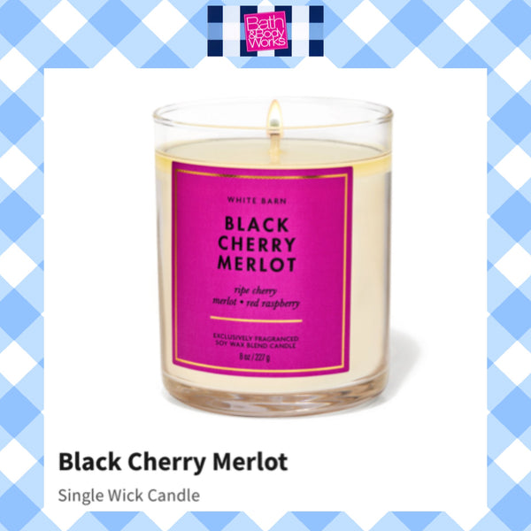 Bath & Body Works 🇺🇸 BLACK CHERRY MERLOT single-wick Candle 7 oz / 198g