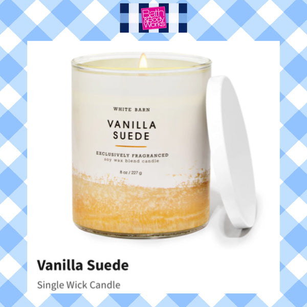 Bath & Body Works 🇺🇸 VANILLA SUEDE single-wick Candle 7 oz / 198g