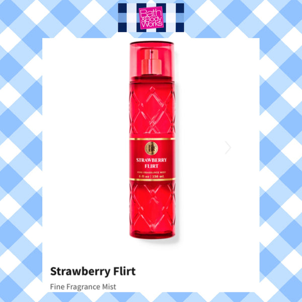 Bath & Body Works 🇺🇸 STRAWBERRY FLIRT Fine Fragrance Mist 8 fl oz /236mL