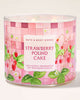 Bath & Body Works 🇺🇸 STRAWBERRY POUND CAKE 3-wick Candle 14.5 oz / 411 g