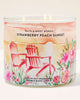 Bath & Body Works 🇺🇸 STRAWBERRY PEACH SUNSET 3-wick Candle 14.5 oz / 411 g