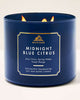 Bath & Body Works 🇺🇸 MIDNIGHT BLUE CITRUS 3-wick Candle 14.5 oz / 411 g