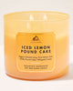 Bath & Body Works 🇺🇸 ICED LEMON POUND CAKE 3-wick Candle 14.5 oz / 411 g
