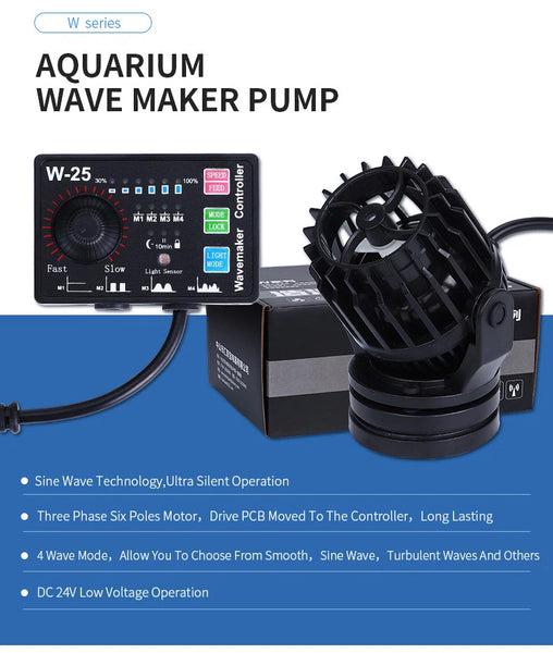 Hsbao W-25 (23W 8000 L/H) Aquarium Wave Maker RATED 40-100 gallon