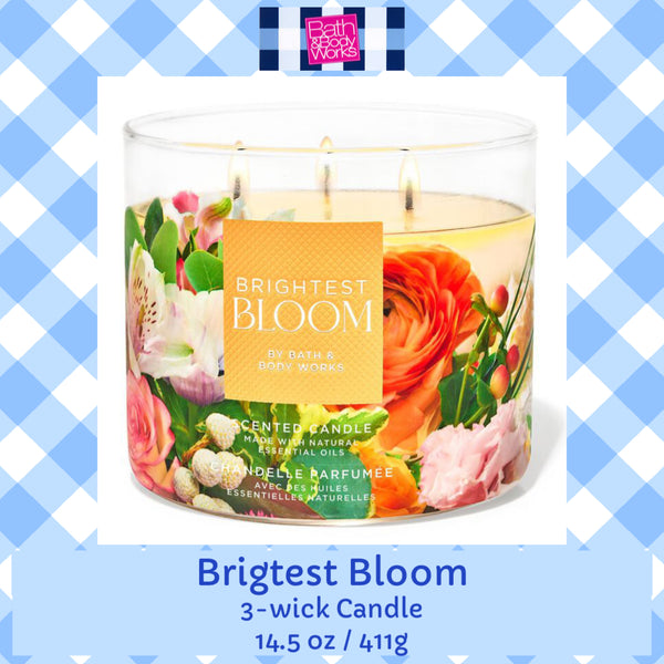 Bath & Body Works 🇺🇸 BRIGHTEST BLOOM 3-wick Candle 14.5 oz / 411 g