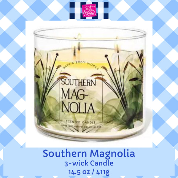 Bath & Body Works 🇺🇸 SOUTHERN MAGNOLIA 3-wick Candle 14.5 oz / 411 g