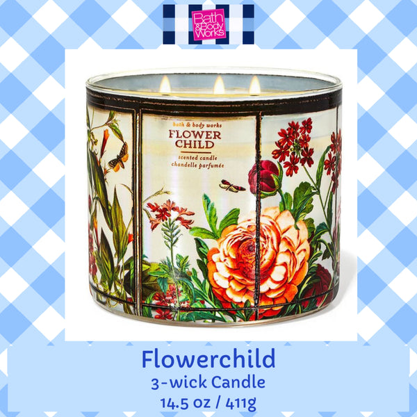 Bath & Body Works 🇺🇸 FLOWERCHILD 3-wick Candle 14.5 oz / 411 g