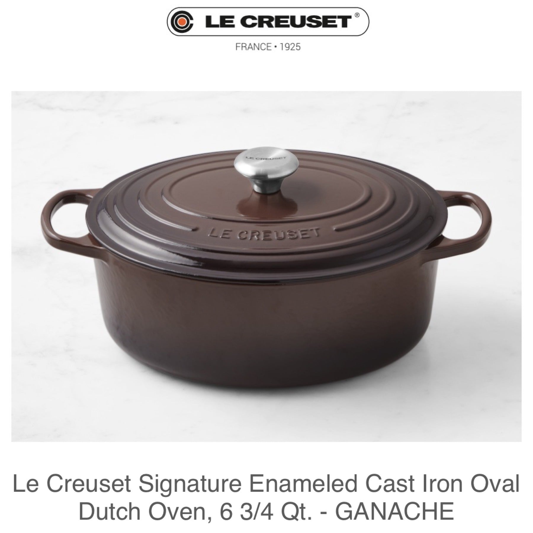 Le Creuset Signature Enameled Cast Iron Deep Dutch Oven, 5.25QT on
