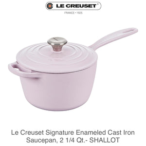 Le Creuset Signature Enameled Cast Iron Saucepan 2.25qt - SHALLOT