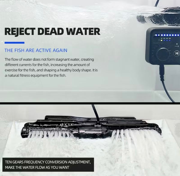 JEBAO SCP-70 Sine Cross Flow Pump Wave Maker with Controller, Black