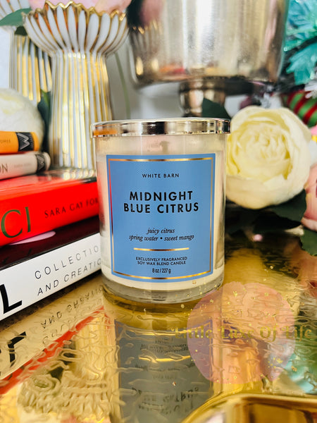 Bath & Body Works 🇺🇸 MIDNIGHT BLUE CITRUS single-wick Candle 7 oz / 198g
